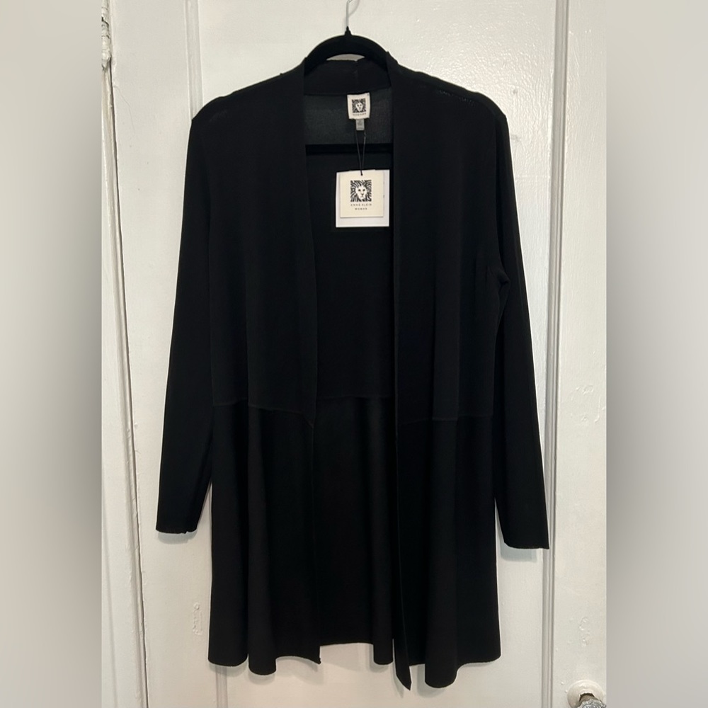 Anne Klein Monterey Open-Front Longline Cardigan